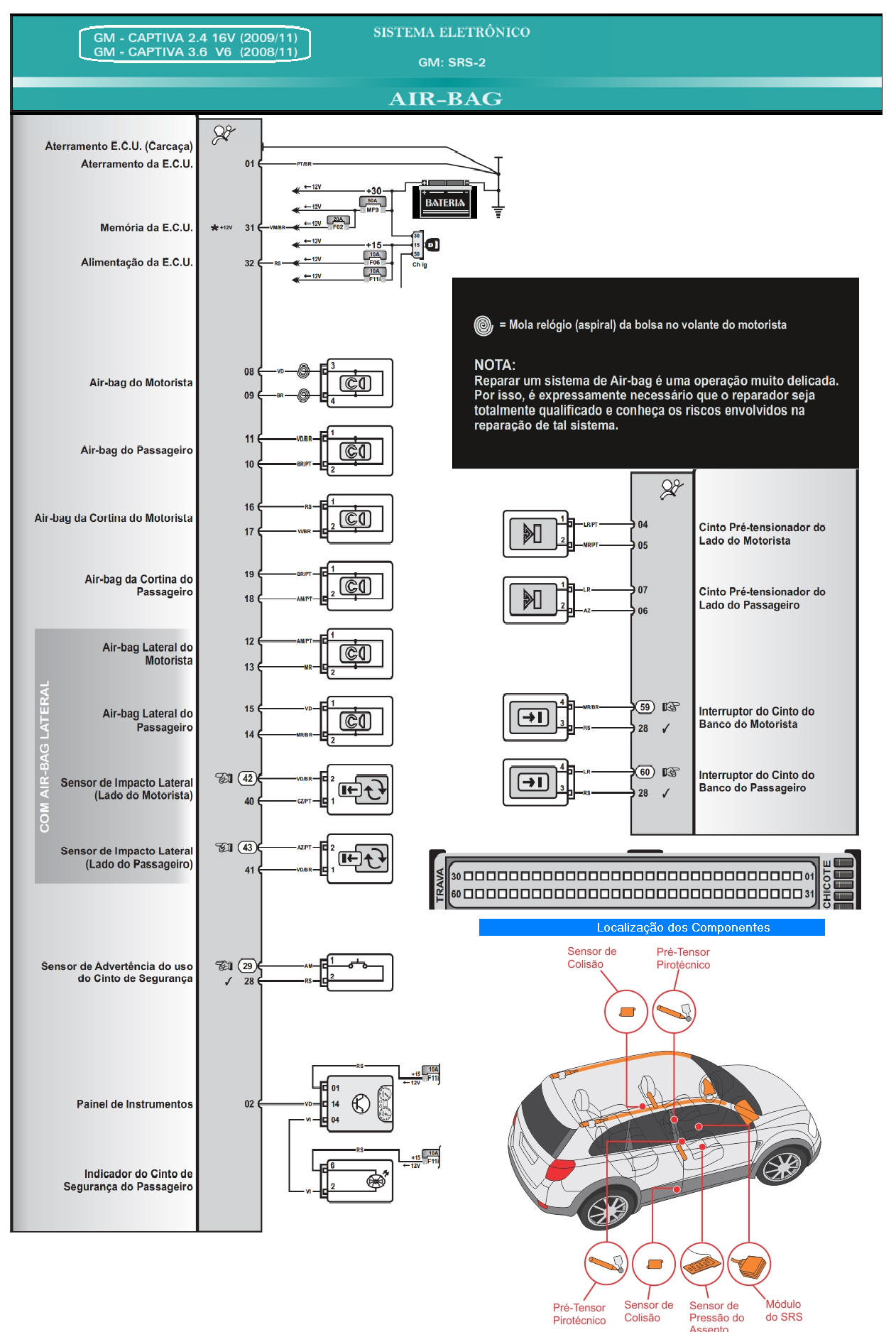 Diagrama Air Bag Captiva 09 Parte 1