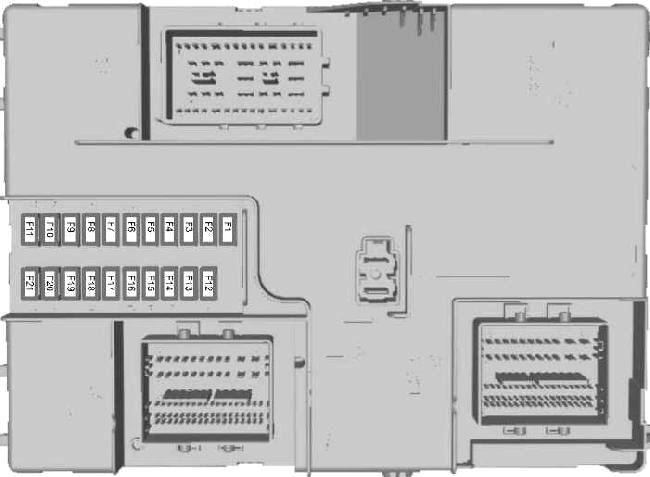 Diagrama da caixa de fus�veis do Ford Transit 2014-2018