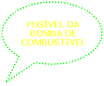 Texto explicativo em elipse: FUS�VEL DA BOMBA DE COMBUST�VEL

