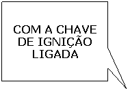 Texto explicativo retangular: COM A CHAVE DE IGNI��O LIGADA

