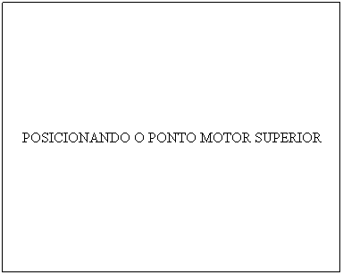 Caixa de texto: POSICIONANDO O PONTO MOTOR SUPERIOR
