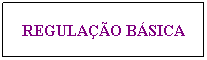 Caixa de texto: REGULA��O B�SICA
